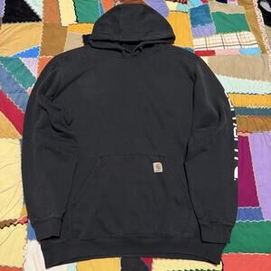 Carhartt Sleeve Hit Black Workwear Hoodie XL Tall